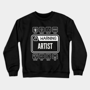 Artist. Funny and Creative, Black and White. Sarcastic. Artist Reference Crewneck Sweatshirt